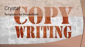  Presentation with graffiti - Colorful slide deck enhanced with copywriter - copywriting word - graffiti sign backdrop and a coral colored foreground