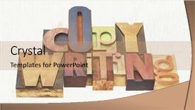  Presentation with digital printing - Slide deck consisting of copywriter - copywriting word - text background and a coral colored foreground