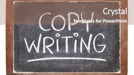  Presentation with chalk - Beautiful PPT theme featuring copywriter - copywriting word - white chalk backdrop and a coral colored foreground