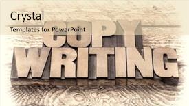  Presentation with wood - PPT layouts having copywriter - copywriting word in vintage letterpress background and a lemonade colored foreground