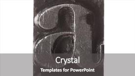  Presentation with vintage letter - Colorful presentation theme enhanced with copywriter - vintage letterpress typeset close up backdrop and a dark gray colored foreground