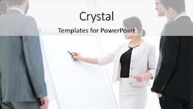  Presentation with stand - Presentation theme consisting of copywriter and designers to stand background and a white colored foreground