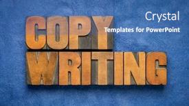  Presentation with abstract business - Cool new PPT theme with copywriting-word-abstract-isolated-text backdrop and a ocean colored foreground