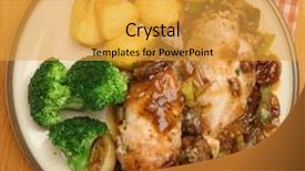  Presentation with chicken - Beautiful presentation theme featuring coq au vin chicken cooked backdrop and a gold colored foreground