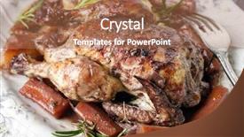  Presentation with pirple sweet potato - Audience pleasing PPT layouts consisting of coq au vin with vegetable backdrop and a coral colored foreground