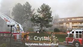  Presentation with firefighter - PPT theme featuring coquitlam-bc-canada-february-16 background and a tawny brown colored foreground