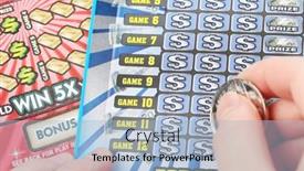  Presentation with lottery ticket - Presentation theme with coquitlam-bc-canada-march-26 background and a light blue colored foreground