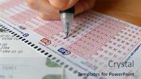  Presentation with lottery ticket - PPT theme featuring coquitlam-bc-canada-october-09 background and a  colored foreground