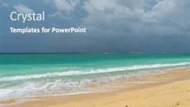  Presentation with bali nusa dua - Slide deck featuring coral-beach-in-nusa-dua background and a seafoam green colored foreground