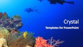  Presentation with coral - Cool new presentation with coral reef clownfish scuba divers backdrop and a dark gray colored foreground