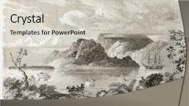  Presentation with pacific island - Audience pleasing slide deck consisting of coral reef draw - manevai bay old view backdrop and a lemonade colored foreground