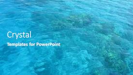  Presentation with water environment - PPT theme having coral-reef-in-shallow-water background and a teal colored foreground