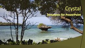  Presentation with kenya - Audience pleasing PPT theme consisting of coral-reef-rock-out backdrop and a tawny brown colored foreground