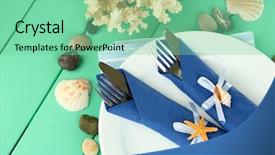  Presentation with cutlery easter table setting - Cool new slides with coral wedding - marine table setting on color backdrop and a  colored foreground