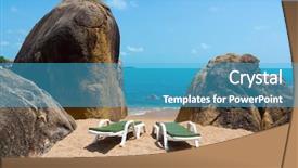  Presentation with lounge - Amazing slide deck having coral wedding - two lounge chairs backdrop and a teal colored foreground