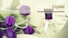  Presentation with still life crucifixion table - Audience pleasing PPT theme consisting of coral wedding - vintage still life with purple backdrop and a cream colored foreground