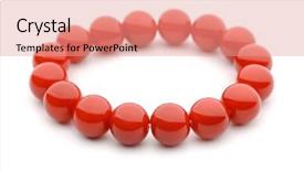  Presentation with red and white - Slide set featuring corals background - red glass bracelet isolated background and a coral colored foreground