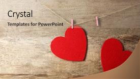  Presentation with hang - Amazing PPT layouts having cord against wooden background backdrop and a soft green colored foreground