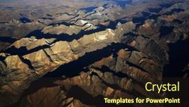  Presentation with plane - Cool new PPT theme with cordiliera blanca seen fro backdrop and a wine colored foreground