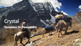  Presentation with caravan - Colorful PPT theme enhanced with lavender flowers and soap on backdrop and a sky blue colored foreground