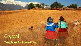  Presentation with america - Beautiful presentation theme featuring cordiliera negra peru south america backdrop and a red colored foreground