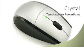  Presentation with cordless - Colorful PPT theme enhanced with cordless optical mouse top view isolated on white backdrop and a white colored foreground