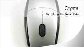  Presentation with cordless - Slides with cordless optical mouse top view background and a white colored foreground