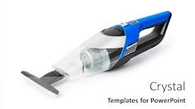 Presentation with cordless - Presentation design featuring cordless-vacuum-cleaner-isolated background and a white colored foreground