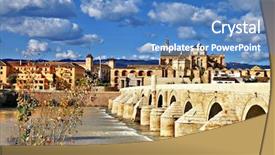  Presentation with cordoba - PPT theme consisting of cordoba andalusia view with mosque background and a teal colored foreground