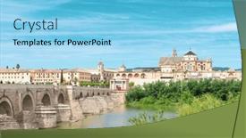  Presentation with cordoba - Slide set featuring cordoba-city-landscape-with-ancient background and a light blue colored foreground