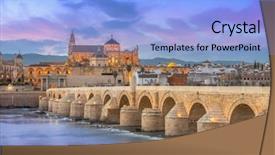  Presentation with cordoba - Audience pleasing slide set consisting of cordoba spain old town seen backdrop and a light blue colored foreground