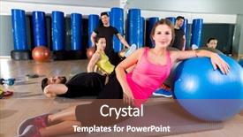  Presentation with group training - Presentation design having core team - gym people group relaxed background and a tawny brown colored foreground