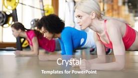  Presentation with diverse thinkers - Beautiful presentation theme featuring core team - row of concentrated diverse sportive backdrop and a coral colored foreground