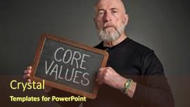  Presentation with mentor - Theme with core-values-phrase-white-chalk background and a tawny brown colored foreground