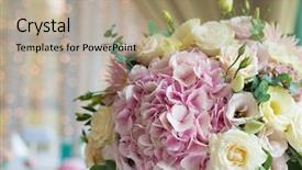  Presentation with wedding venue - Audience pleasing presentation design consisting of coren - indoors wedding reception venue backdrop and a coral colored foreground