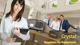  Presentation with people - Colorful PPT theme enhanced with coren - people in a modern beautiful backdrop and a tawny brown colored foreground