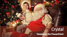  Presentation with sexy santa claus young muscular - Presentation theme consisting of coren - santa claus in his everyday background and a tawny brown colored foreground