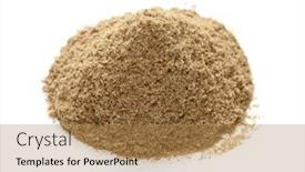  Presentation with powder - Beautiful presentation theme featuring coriander powder indian spice backdrop and a coral colored foreground