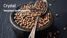  Presentation with seeds - PPT theme enhanced with coriander seeds background and a dark gray colored foreground