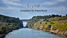  Presentation with corinth - Presentation theme enhanced with corinth-canal-connects-the-gulf background and a light blue colored foreground