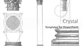  Presentation with corinthian - Presentation design with corinthian-building-order-hendrick-hondius background and a white colored foreground