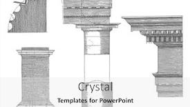  Presentation with corinthian - Colorful PPT theme enhanced with corinthian-columns-and-main-frame backdrop and a white colored foreground