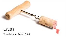  Presentation with corkscrew - Audience pleasing slide deck consisting of cork attached in puddle backdrop and a white colored foreground