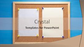  Presentation with memory - PPT theme with cork-board-and-memory-paper background and a lemonade colored foreground