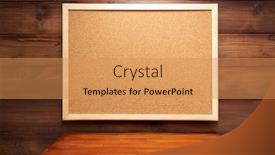  Presentation with cork - Beautiful slides featuring cork-board-and-shelf backdrop and a yellow colored foreground