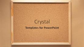  Presentation with wood board - Cool new theme with cork-board-at-abstract-paper backdrop and a coral colored foreground