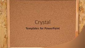  Presentation with wood board - PPT layouts consisting of cork-board-at-osb-wooden background and a coral colored foreground