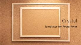  Presentation with cork - Audience pleasing presentation theme consisting of cork-board-in-wooden-frame backdrop and a coral colored foreground