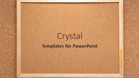  Presentation with cork - Theme having cork-board-in-wooden-frame background and a coral colored foreground