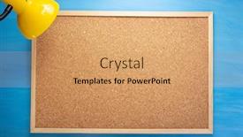  Presentation with cork - Cool new PPT layouts with cork-board-on-wooden-background backdrop and a coral colored foreground